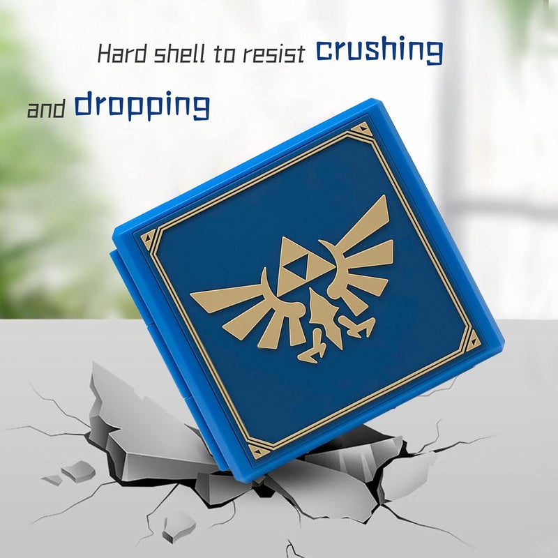 doepeBAE Game Card Case for Nintendo Switch,Portable Game Card Holder,Hard Shell Game Card Storage Case,Large Capacity Switch Game Card Organizer with 12 Card Slots (Z blue) - Image 4